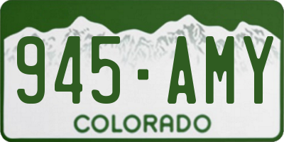 CO license plate 945AMY