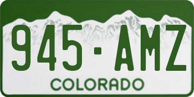 CO license plate 945AMZ