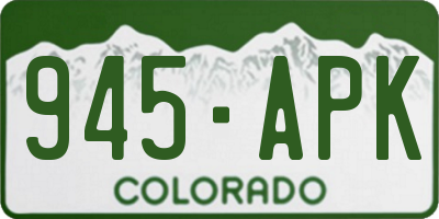 CO license plate 945APK
