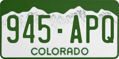 CO license plate 945APQ