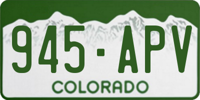 CO license plate 945APV