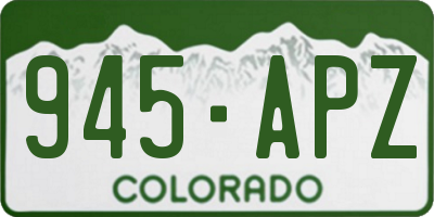 CO license plate 945APZ