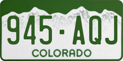 CO license plate 945AQJ