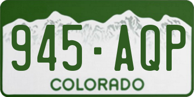 CO license plate 945AQP