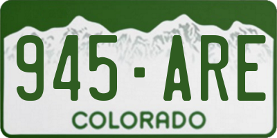 CO license plate 945ARE