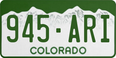 CO license plate 945ARI