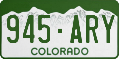 CO license plate 945ARY