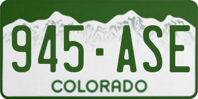 CO license plate 945ASE