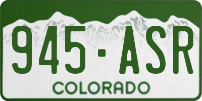 CO license plate 945ASR