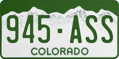 CO license plate 945ASS