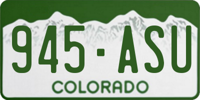 CO license plate 945ASU