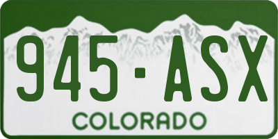 CO license plate 945ASX