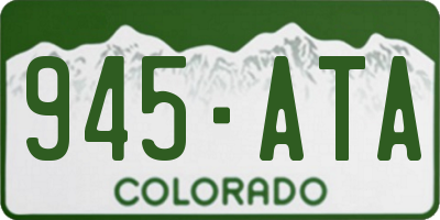 CO license plate 945ATA