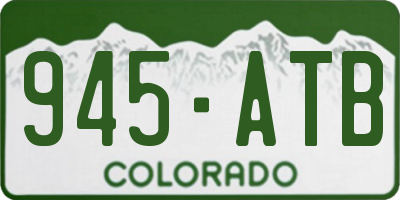 CO license plate 945ATB
