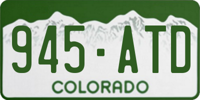CO license plate 945ATD