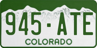 CO license plate 945ATE