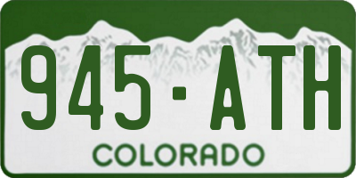 CO license plate 945ATH