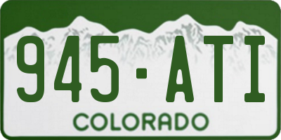 CO license plate 945ATI