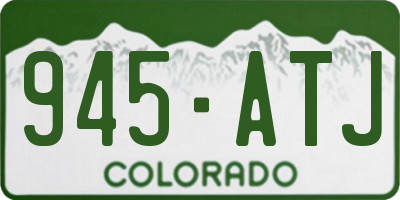 CO license plate 945ATJ