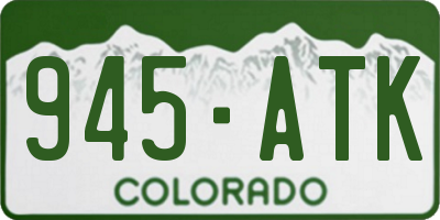 CO license plate 945ATK