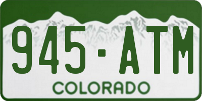 CO license plate 945ATM