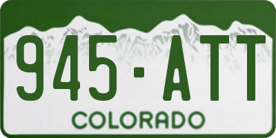 CO license plate 945ATT