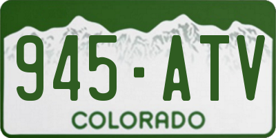 CO license plate 945ATV