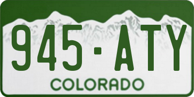 CO license plate 945ATY