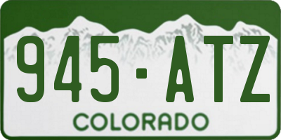 CO license plate 945ATZ
