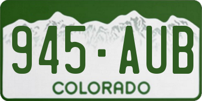 CO license plate 945AUB