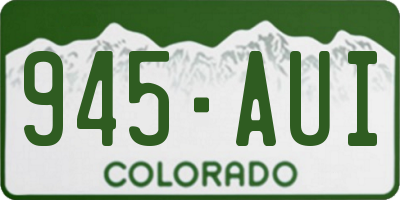CO license plate 945AUI
