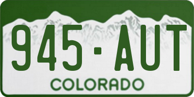 CO license plate 945AUT