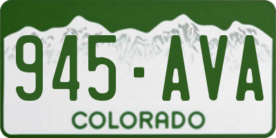 CO license plate 945AVA
