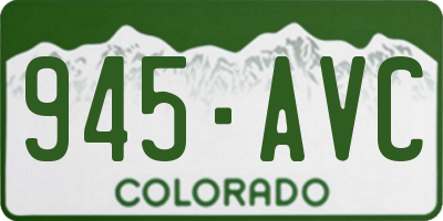 CO license plate 945AVC