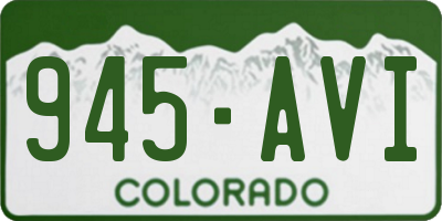 CO license plate 945AVI