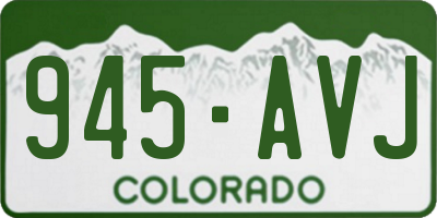 CO license plate 945AVJ