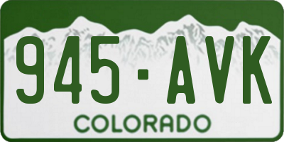 CO license plate 945AVK