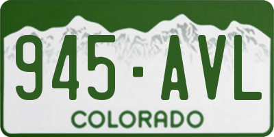 CO license plate 945AVL