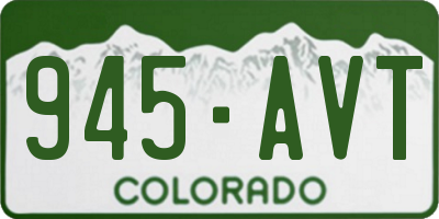 CO license plate 945AVT