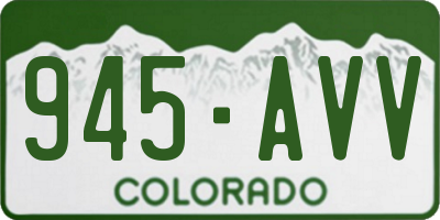CO license plate 945AVV