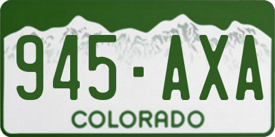 CO license plate 945AXA