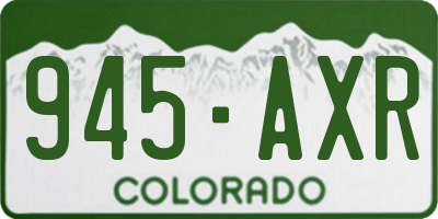 CO license plate 945AXR