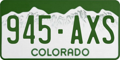 CO license plate 945AXS