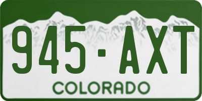 CO license plate 945AXT