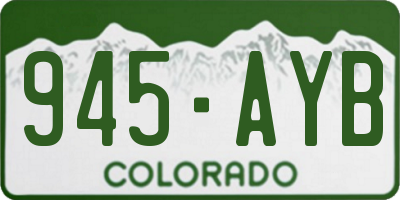 CO license plate 945AYB