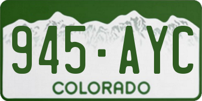 CO license plate 945AYC
