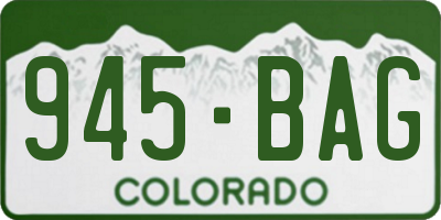 CO license plate 945BAG
