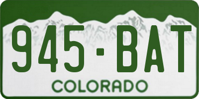 CO license plate 945BAT