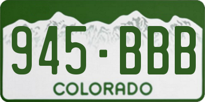 CO license plate 945BBB