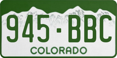 CO license plate 945BBC